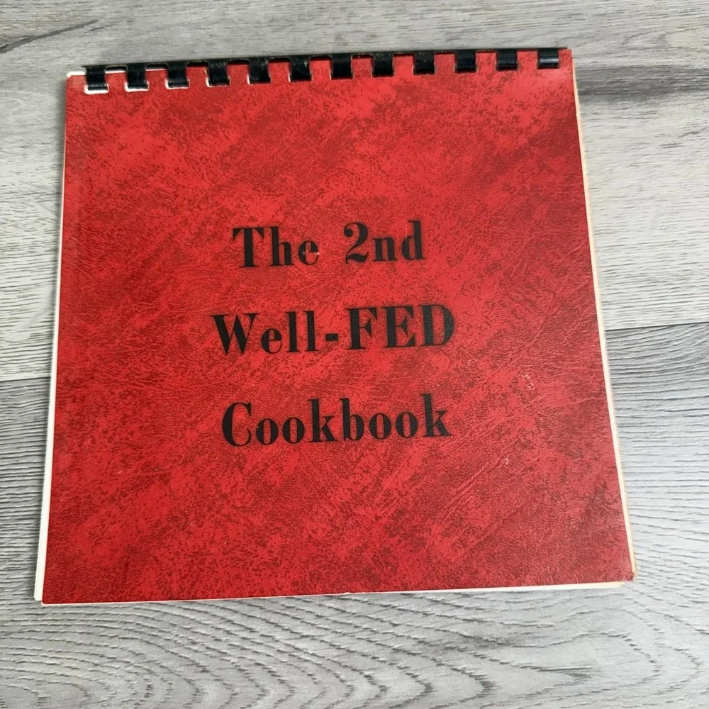 The 2nd Well-FED Cookbook Employees' Council Federal Reserve Spiral Red Vintage